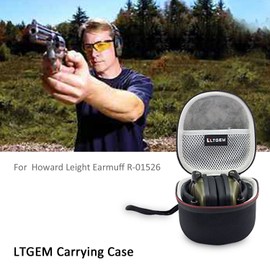 LTGEM EVA Hard Case for Howard Leight Impact Earmuff/PROHEAR 016 Earmuff Travel Storage Bag with Mesh Pocket