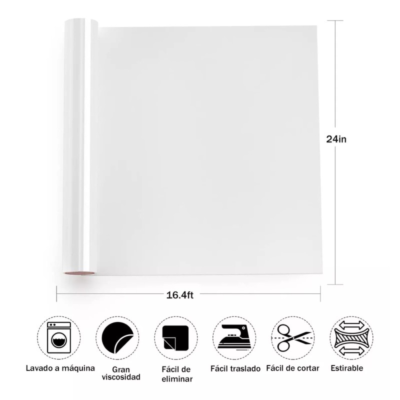 RBRO Vinil Textil Basico Pvc Para Planchar Ropa 5mt X