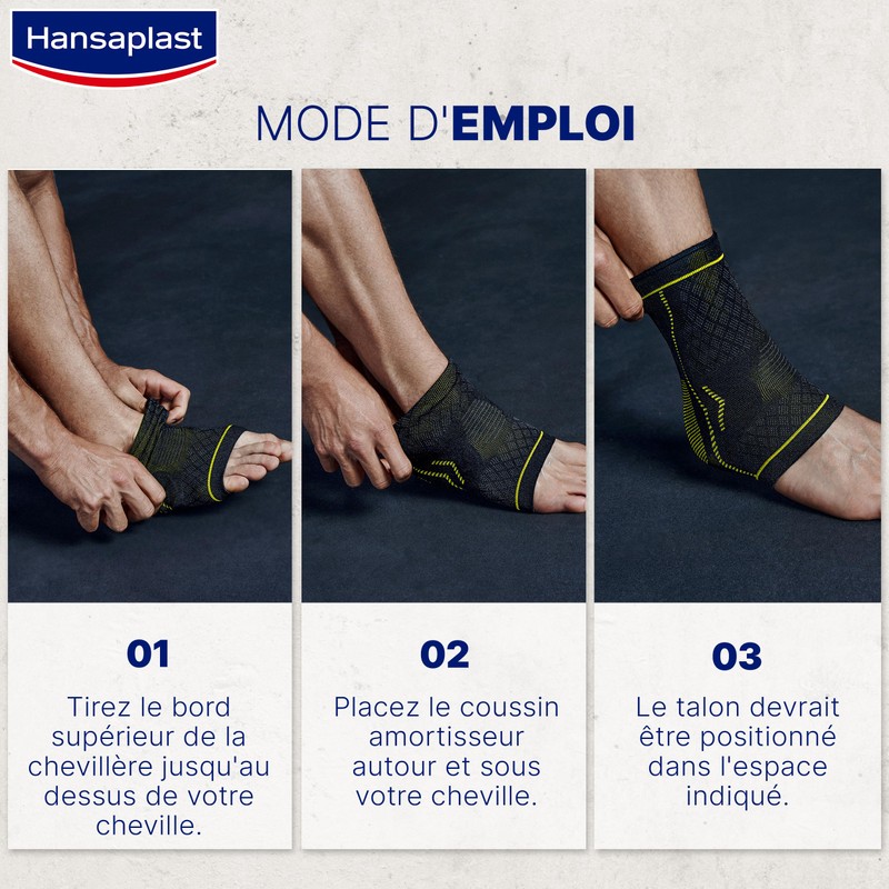 HANSAPLAST Ankle Brace (1 Piece) Size S/M, Sports Bandage for