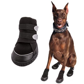 Adorepaw Dog Shoes for Large Dogs with Reflective Straps, Dog Boots for Winter, Dog Boots & Paw Protectors with Nonslip Sole (4PCS/Set)