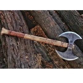 WARIVO KNIFE Custom Handmade Hand-Forged Carbon Steel Hunting Axe Viking Vatchet Tomahawk Axe