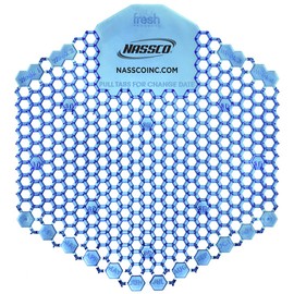 NASSCO Wave 3D Enzymatic Urinal Screen, Cotton Blossom, 10 per Box