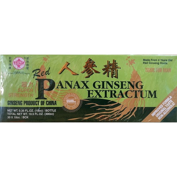 Panax Ginseng Extractum Super Strength Value Pack (3 Boxes) 30 Bottles X 10cc/box By GHTC