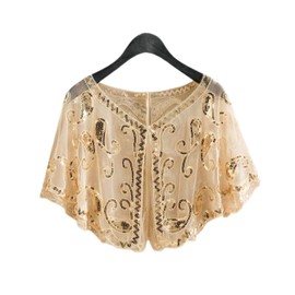 Specell Champagne Shawls And Wraps For Weddings,1920s Shawl,Wedding Shawl,Shawls W Sleeve For Wedding,Champagne Shawls And Wraps For Evening Dresses,Evening Shawl Wrap,Shawl Champagne,Flapper Shawl.