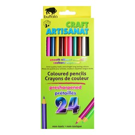 Buffalo Original, 24pk Coloured Pencils Pre-sharpened