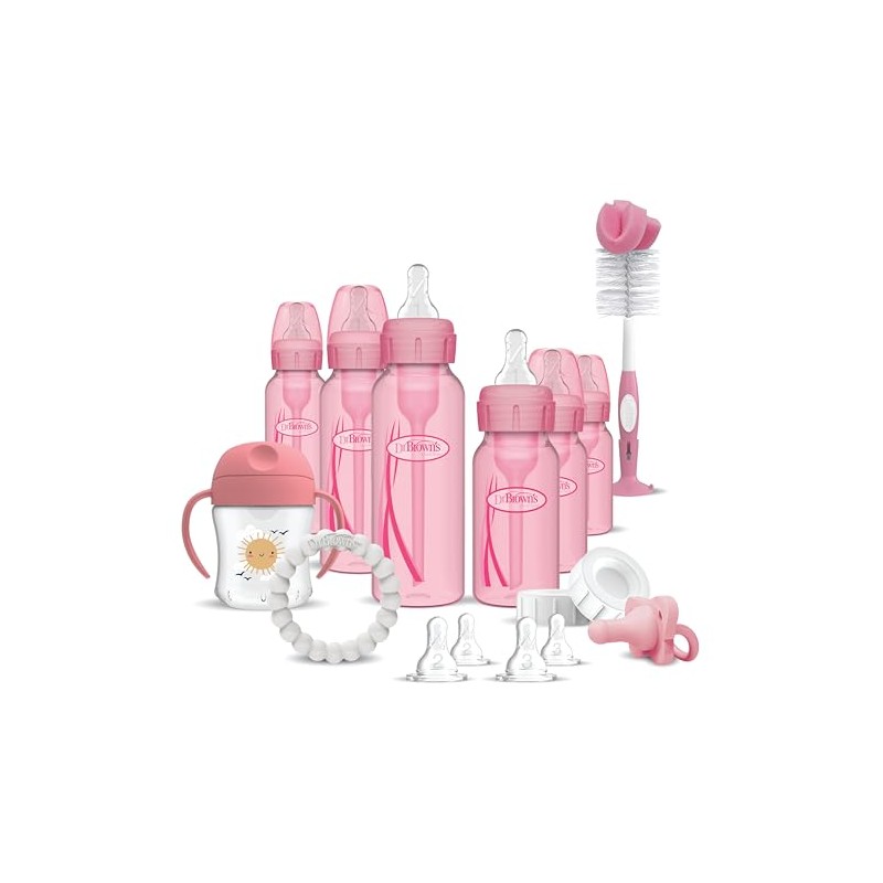 Dr. Brown's Options Baby Bottles Gift Set, Pink