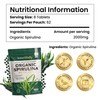 Organic Spirulina 500 Pure Tablets - 2000mg Serving, Cold-Pressed Rich