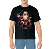 Drummer Santa Playing Drums Funny Christmas Drummer Xmas T-Shirt