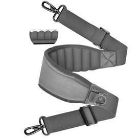 ZINMARK Shoulder Strap 79 Inch with Fixed Pad and Dual Balance Buckles and Swivel Metal Hooks for Laptop Bags, Messenger Bags, Briefcase Bags, Luggage Bags, Tool Bags, Travel Bags and Most Bags,Gray