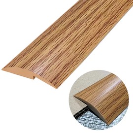 Floor Transition Strip Self Adhesive,PVC Carpet to Tile Flooring Transition Strip,Vinyl Flexible Flooring Transition Strip for Carpet Threshold Transition Strip (Yellow Wood Grain, 5mm/10FT)
