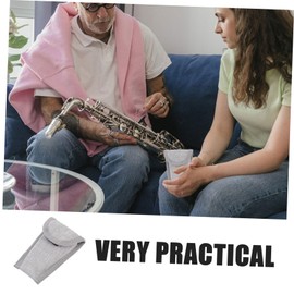 Kisangel 1 PC Grey Protective Storage Pouch for Saxophone Clarinet Mouthpiece Durable Musical Instrument Supplies Bag for Safe Storage Travel