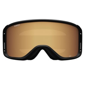 Giro Sagen Ski Goggles, Snowboard Goggles for Men, Women and Youth, Black/White Flow Strap with Amber Gold/Yellow Lenses