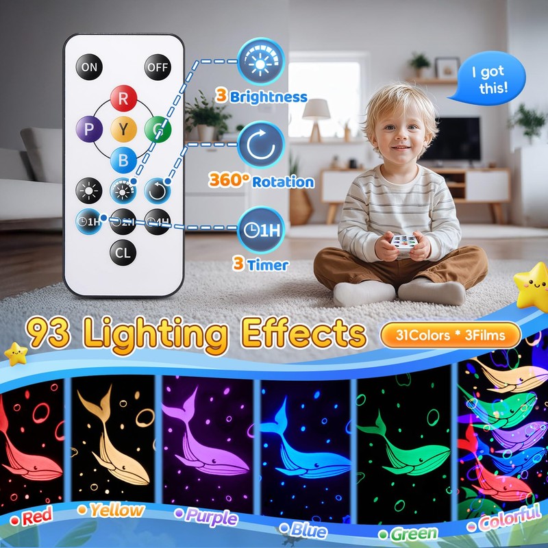 Baby Sound Machine Night Light Projector | 15 Sleeping Sounds
