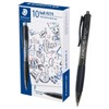 Staedtler Ballpoint Pen, 0.7 mm (F), Black Ink, Set of