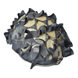 Hdlsina Breathable Mesh Camo Tactical Helmet Cover Outdoor Airsoft Paintball Tactical Military Gear Combat Fast Helmet Cover in Size M/L (Net Bkcp)