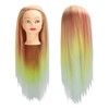 Hairdressing Mannequin Head Synthetic Braiding Hair Hairdresser Head Gradient Orange