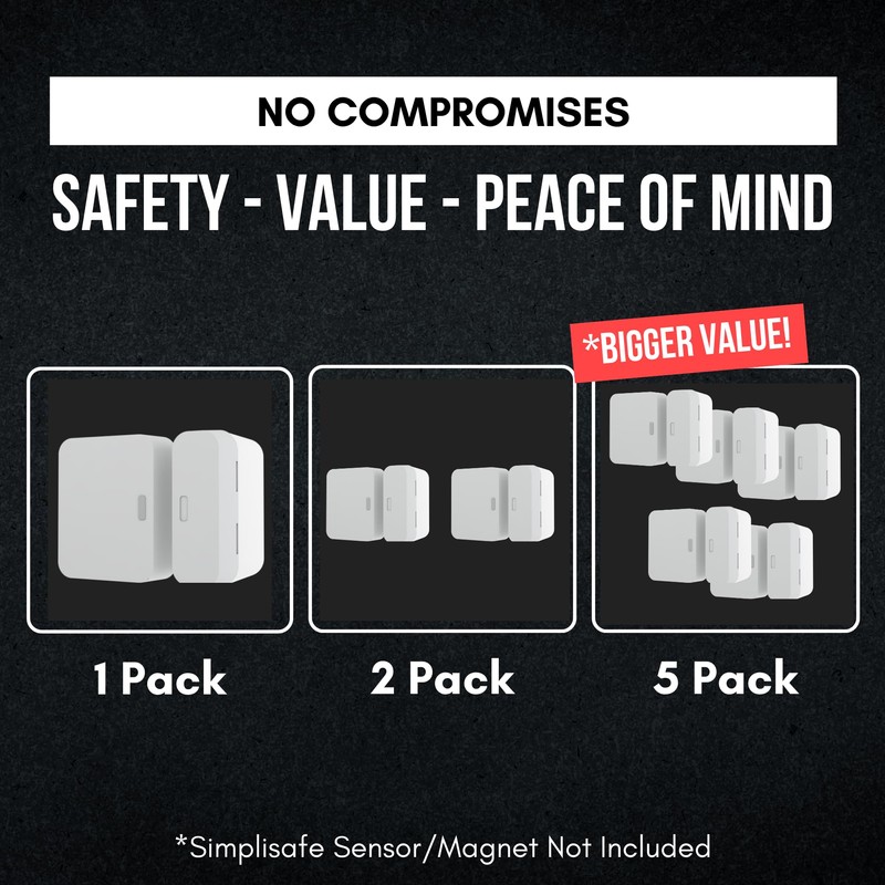Magnet Riser Compatible with SimpliSafe | Alarm Contact Spacer with