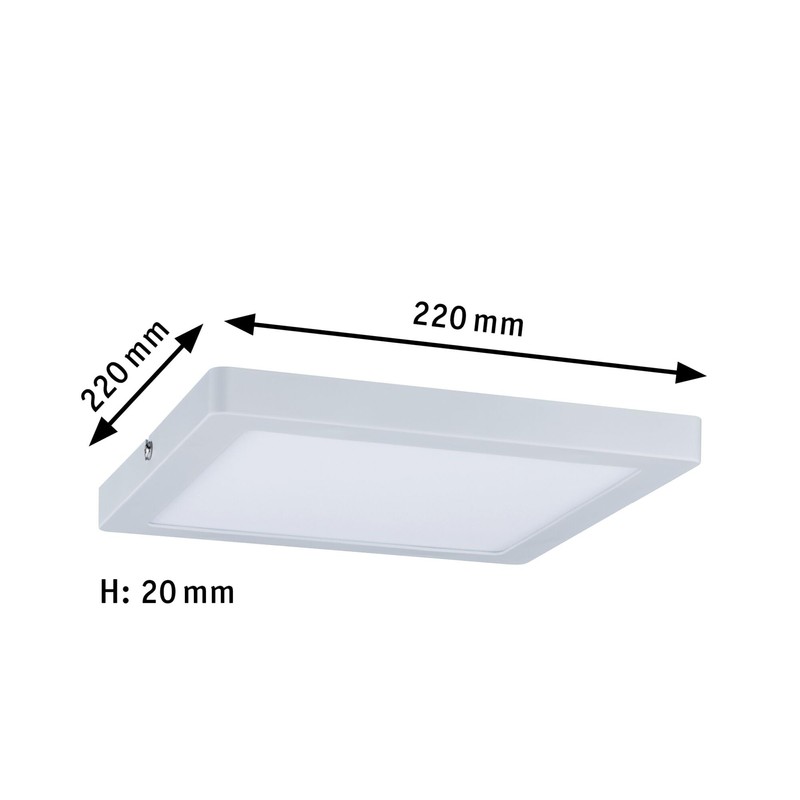 Paulmann 70870 LED Panel Atria eckig Deckenleuchte 20W Licht 2700K