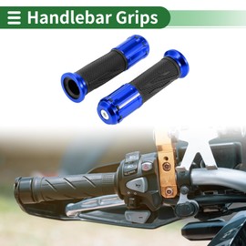 Motoforti 7/8" 22mm 15/16" 24mm Universal Motorcycle Hand Grips Cover Rubber Aluminum Alloy Handlebar Grip for Motorcycle Scooter Bicycle ATV Black Blue 1pair