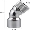 Urjumpea 45 Degree Handhold Shower Elbow Adapter Shower Head Elbow