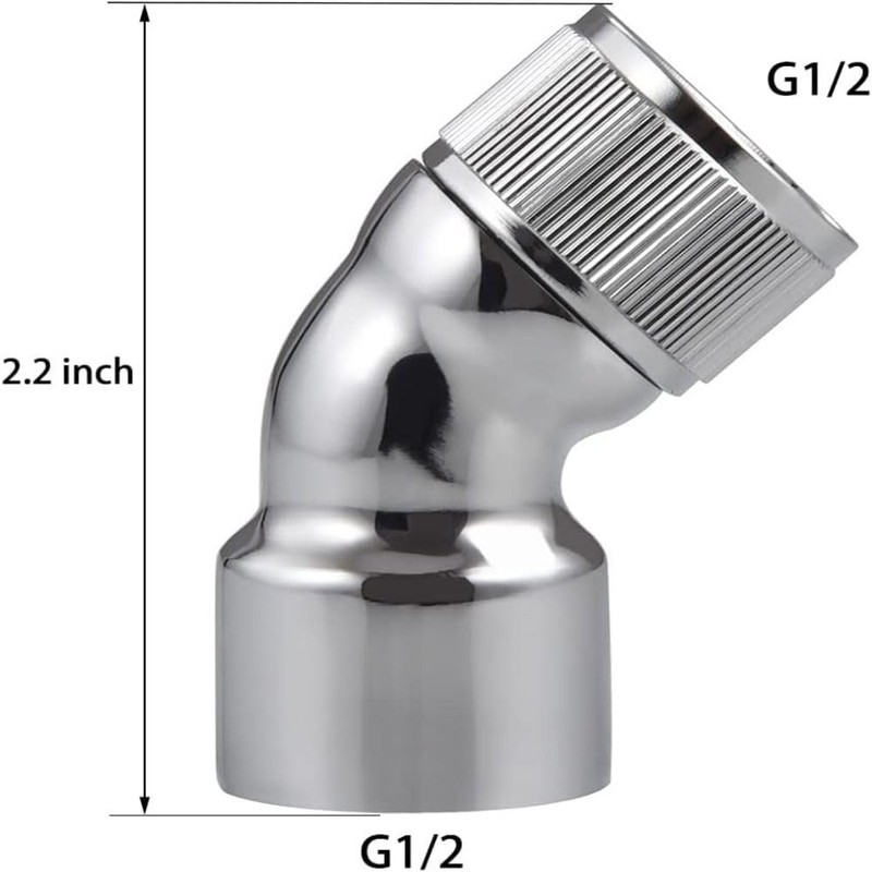 Urjumpea 45 Degree Handhold Shower Elbow Adapter Shower Head Elbow
