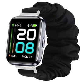 ID208 Plus Smart Watch, Lamshaw Fabric Elastic Scrunchie Elastic Watch Band Kids Girls Cute Replacement Straps Compatible for Quican ID208 Plus 1.8 Inches, aeac ID208 Plus, WMK ID208 Plus 1.8 Inches