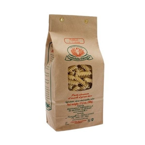 Rustichella d'Abruzzo Durum Wheat Fusilli Pasta - 17.6 oz (2 Pack)