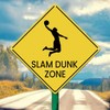 Slam Dunk Zone Aluminum Sign Sports Player Wall Sign for