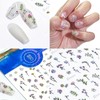 5D Embossed Nail Stickers for Nail Art - Self-Adhesive Floral