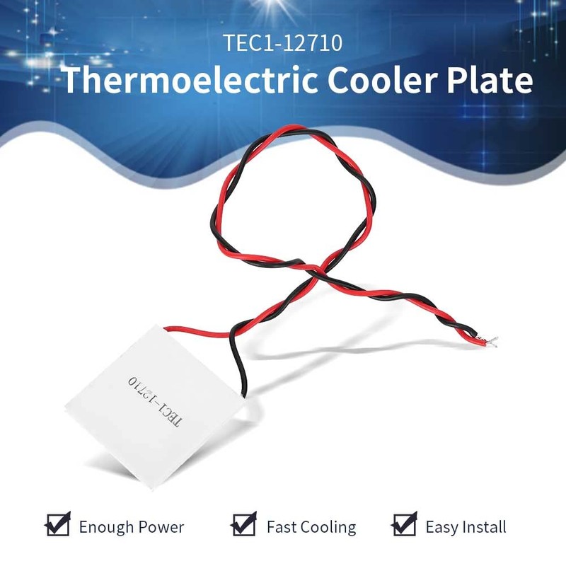 ASHATA TEC1-12710 Thermoelectric Cooler Peltier Cooling Plate Module, DC 12