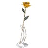 24K Gold Plated Real Rose Yellow Rose with Base Valentine's