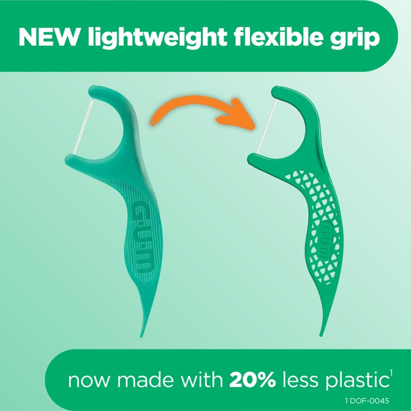 GUM Professional Clean Floss Picks - Extra Strong Shred-Resistant Floss,