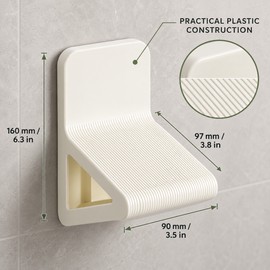 Wall-Mounted Shower Footrest for Shaving – No-Drill Plastic Foot Support for Everyday Bathroom Grooming