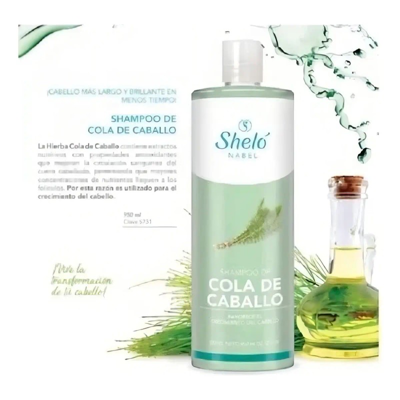Shampoo Cola Caballo Shelo Nabel 950ml Todo Tipo Cabello