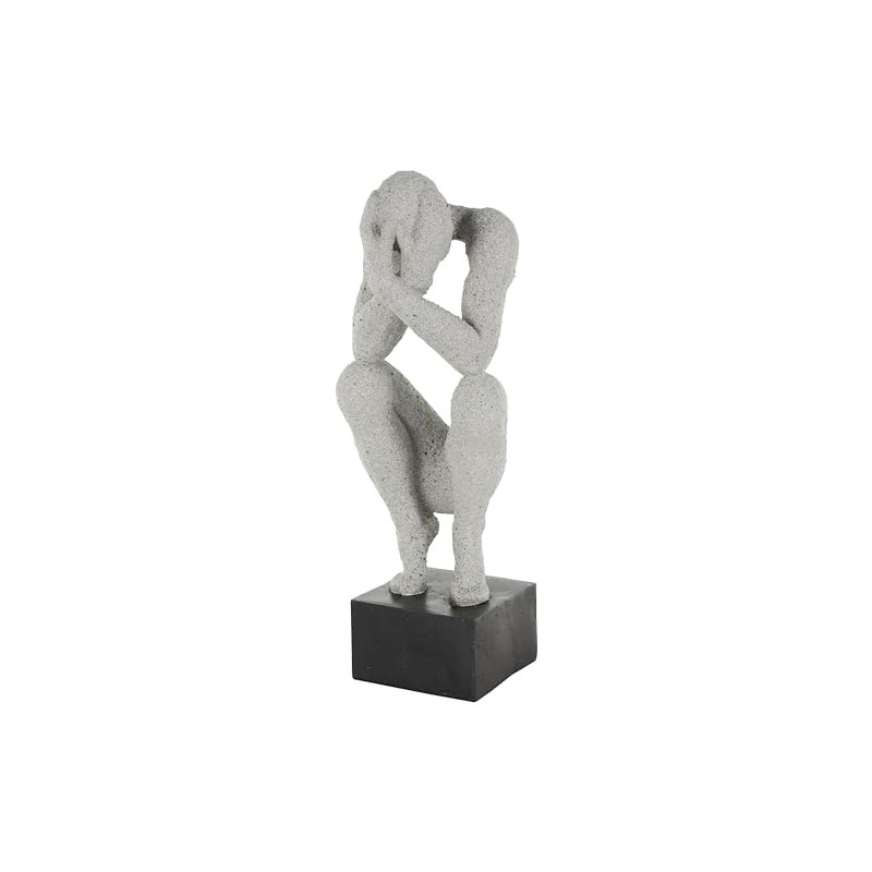 Deco 79 Polystone People Decorative Sculpture Crouching Home Decor Statue