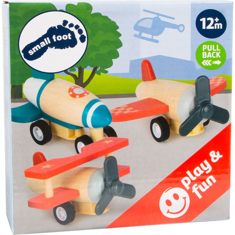 small Foot 11884 Pull Back Plane and Rocket Set with