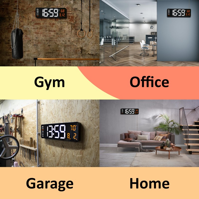 Opis Clock 1 (XXL White & Orange) – Extra Large