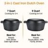 TLGREEN Cast Iron Dutch Oven Pot with Lid, Pot (6.7QT)