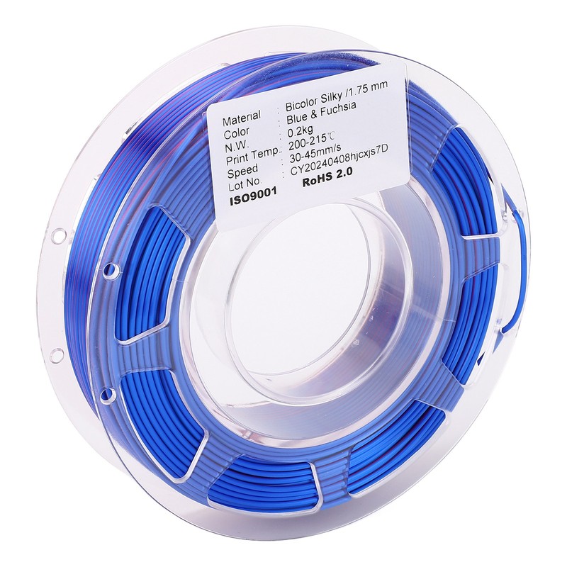 PLA Filament Dual Color Blue and Purplish Red 1.75mm 200g