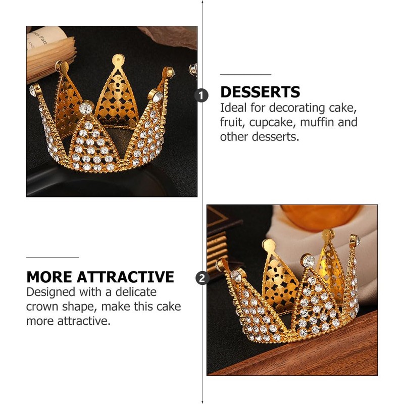 EXCEART Crown Kids Crown Topper Tiara Hair Accessories Party Hat