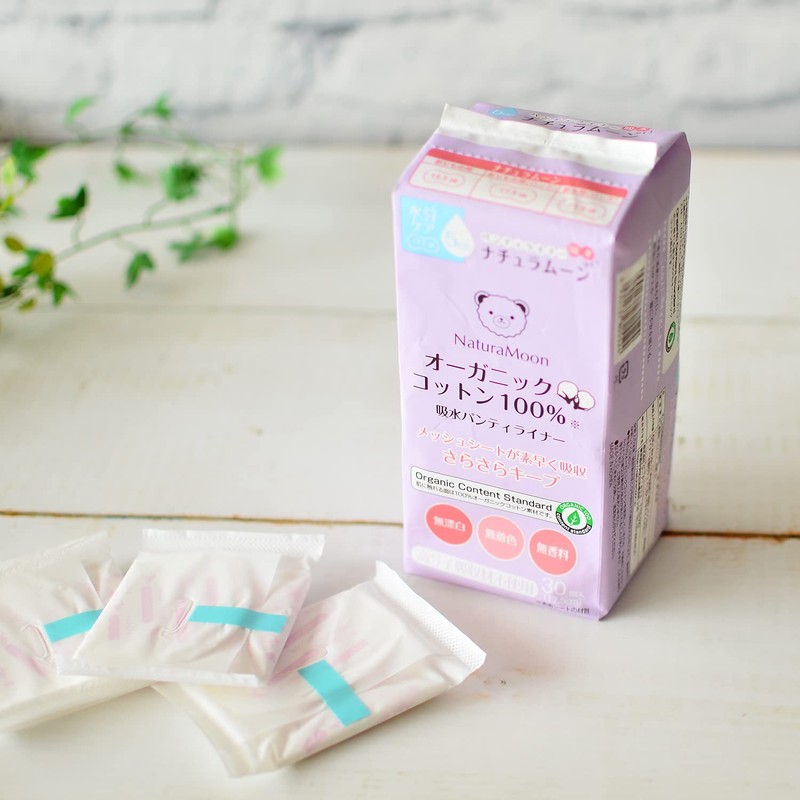 NaturaMoon Absorbent Panty Liner, 30 Pieces x 4 Pack Set,