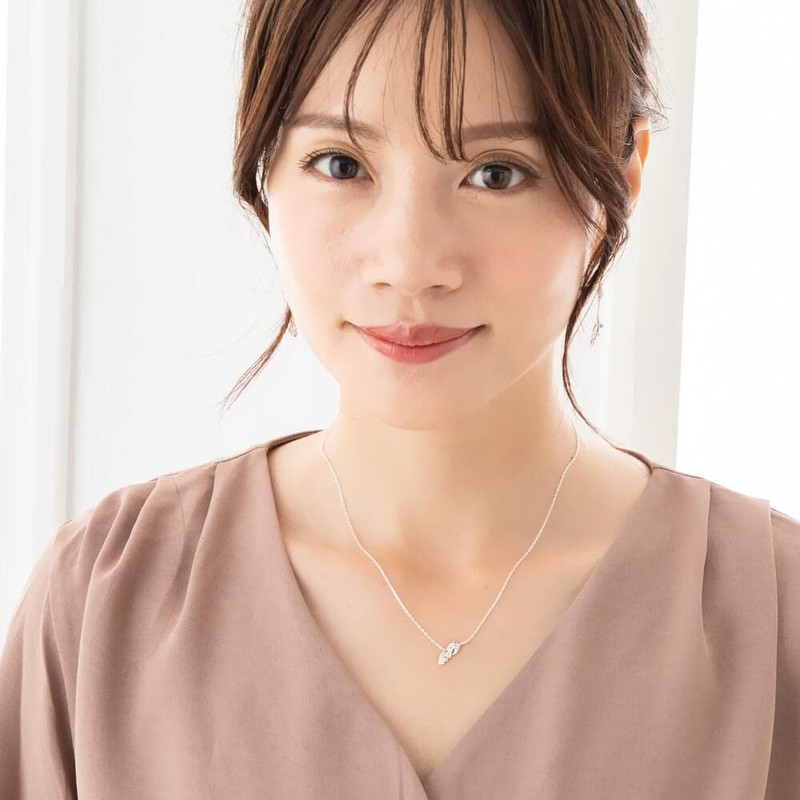 Choice of Birthstone Necklace Women's Diamond Feather (Feather) Pendant [MIP11001],