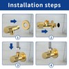 Bathroom Angle Stop Valve Shut Off Quarter Turn Hot Cold