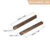 sourcing map 4Pcs Wood Drawer Pulls Handles with Screws Set