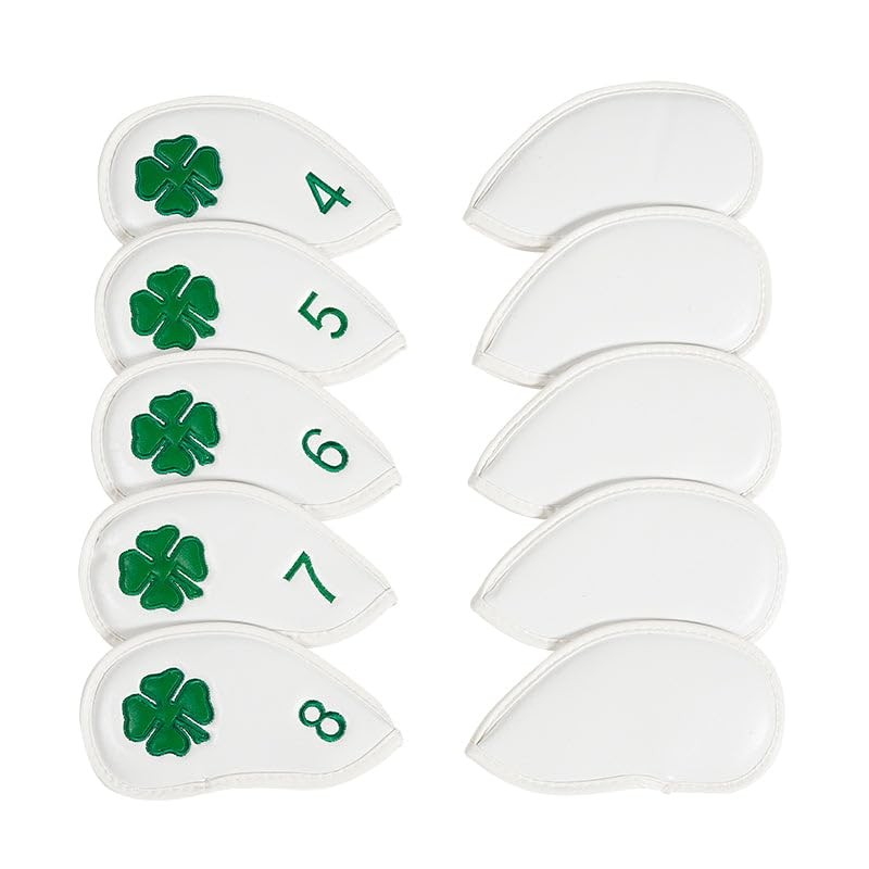 Leather Golf Club Iron Head Covers | 10 Piece Set