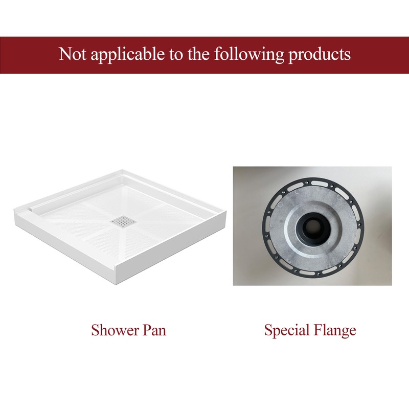 WEBANG 4 Inch Square Shower Floor Drain with Flange,Quadrato Pattern