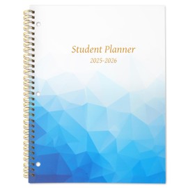 Student Planner 2025-2026 Monthly & Weekly School Planner 2025-2026 Student Planners Academic Year for Middle and High School, Aug 2025 - Jun 2026, 8.2" x 10.7", Academic Planners with Stickers & 3-Hole Punched - Blue