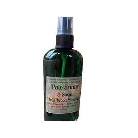 Palo Santo Sage Smudge Spray, Energy Clearing,Holy Wood, Psychic Protection Spray,Essential Oil Smudge,Smokeless,Liquid Smudge 4 oz (1 Bottle 4 oz)