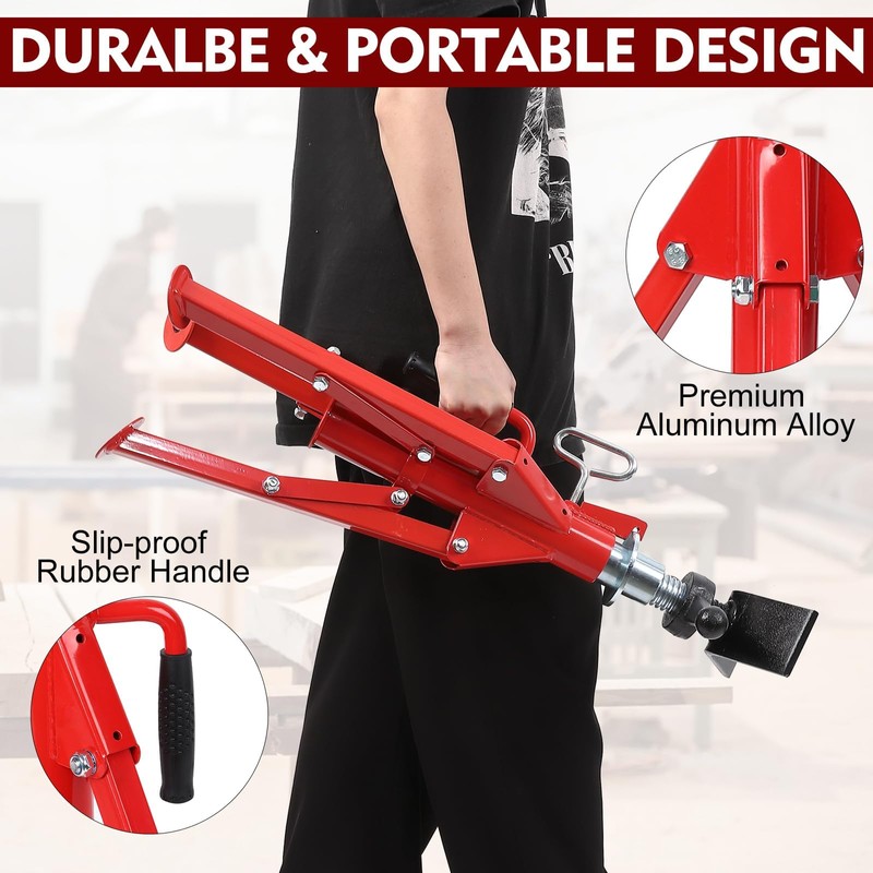 DEXSO V Head Pipe Jack Stand,28-52 Inch Adjustable Height, Foldable