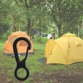 10Pcs Carabiner Clip Plastic Hook Camping Carabiner Buckle Multifunction Snap Hook Camping Equipment Tent Buckle Clips Tent Hooks Outdoor Tent Tool Accessories